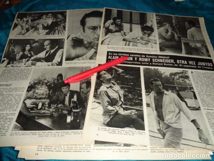 Coleccionismo de Revistas y Peri&oacute;dicos: RECORTE : ALAIN DELON Y ROMY SCHNEIDER, PELICULA JUNTOS. SEMANA, NVMBRE 1971(#)