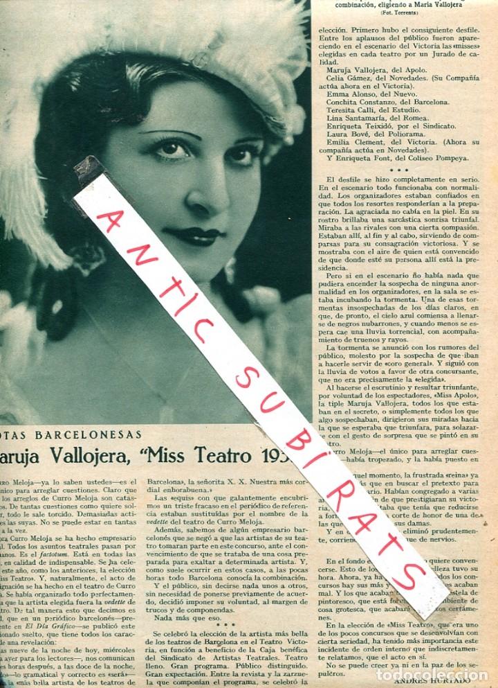 Coleccionismo de revistas y peri&oacute;dicos: REVISTA A&Ntilde;O 1935 MARUJA VALLOJERA GREGORIO MARA&Ntilde;ON PIO BAROJA GANDIA ORBEA BH B.H. CHIQUILIN ARTIACH