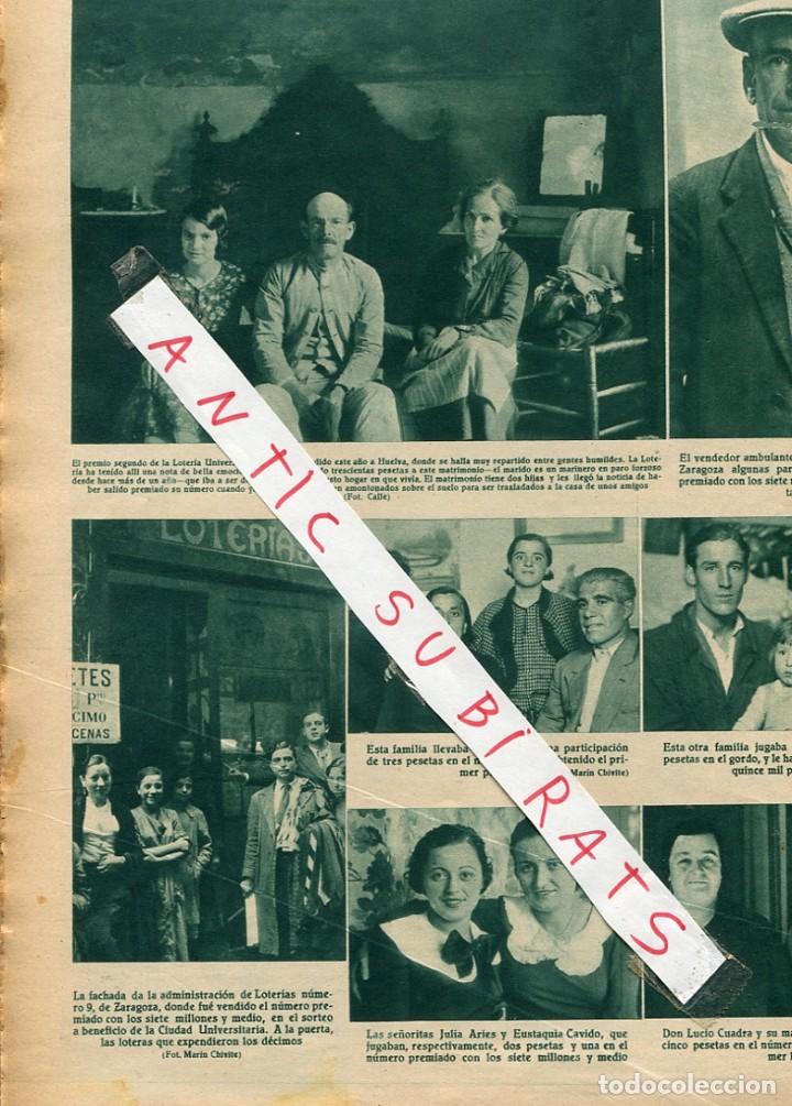 Sammeln von Zeitschriften und Zeitungen: REVISTA A&Ntilde;O 1935 LOTERIA TOCA EN ZARAGOZA HUELVA POLVORIN BARRIO VIAPLANA VILLA SAN CARLOS RIO TINTO