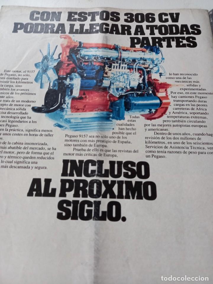 Coleccionismo de revistas y peri&oacute;dicos: PUBLICIDAD. ANUNCIO DE CAMIONES PEGASO. RECORTE TRIUNFO 22 MARZO1980