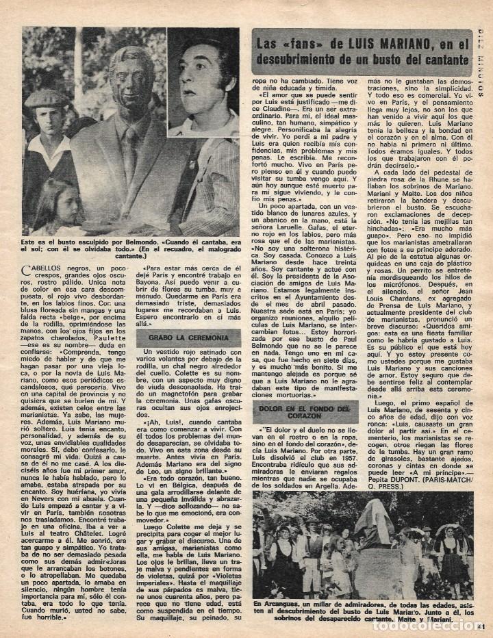 Coleccionismo de Revistas y Peri&oacute;dicos: Reportaje gr&aacute;fico sobre LU&Iacute;S MARIANO. A&ntilde;os 70