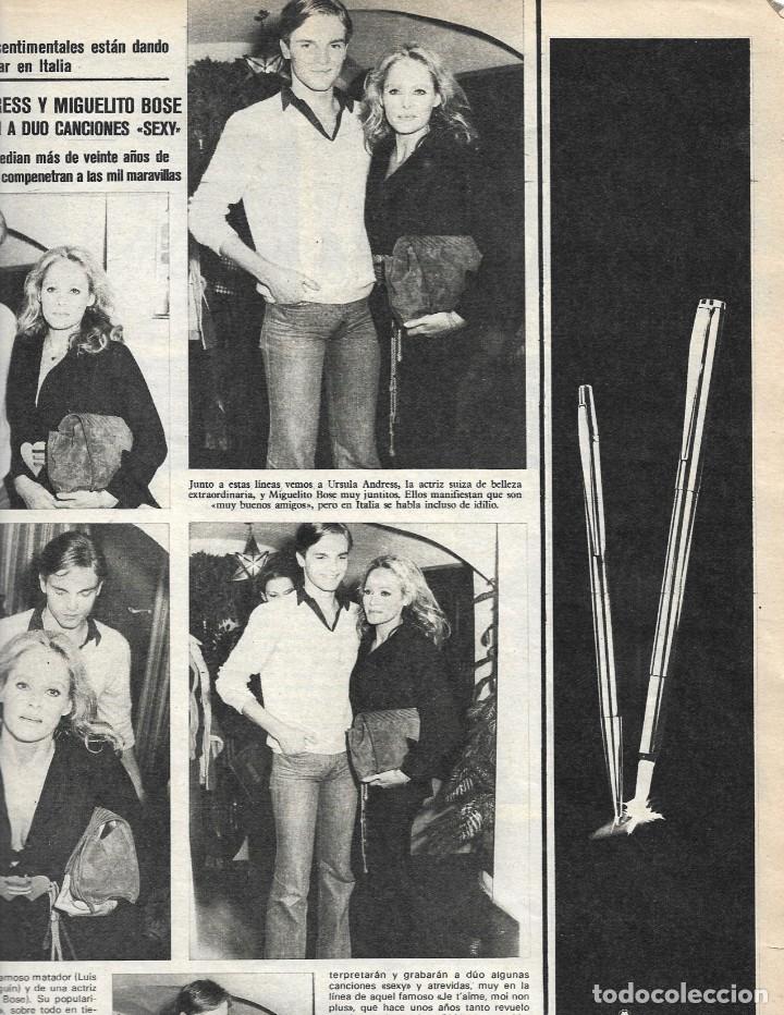 Coleccionismo de Revistas y Peri&oacute;dicos: MIGUEL BOS&Eacute; y URSULA ANDRESS. Reportaje gr&aacute;fico de 1975