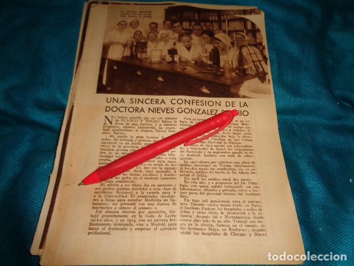 Collezionismo di Riviste e Giornali: RECORTE : LA DOCTORA NIEVES GONZALEZ BARIIO, CON SUS ALUMNAS. BLANCO NEGRO, DCMBRE 1935