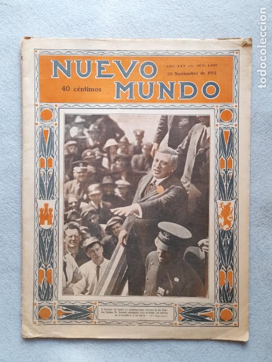Coleccionismo de revistas y peri&oacute;dicos: Revista Nuevo Mundo. 29 de Noviembre de 1918.