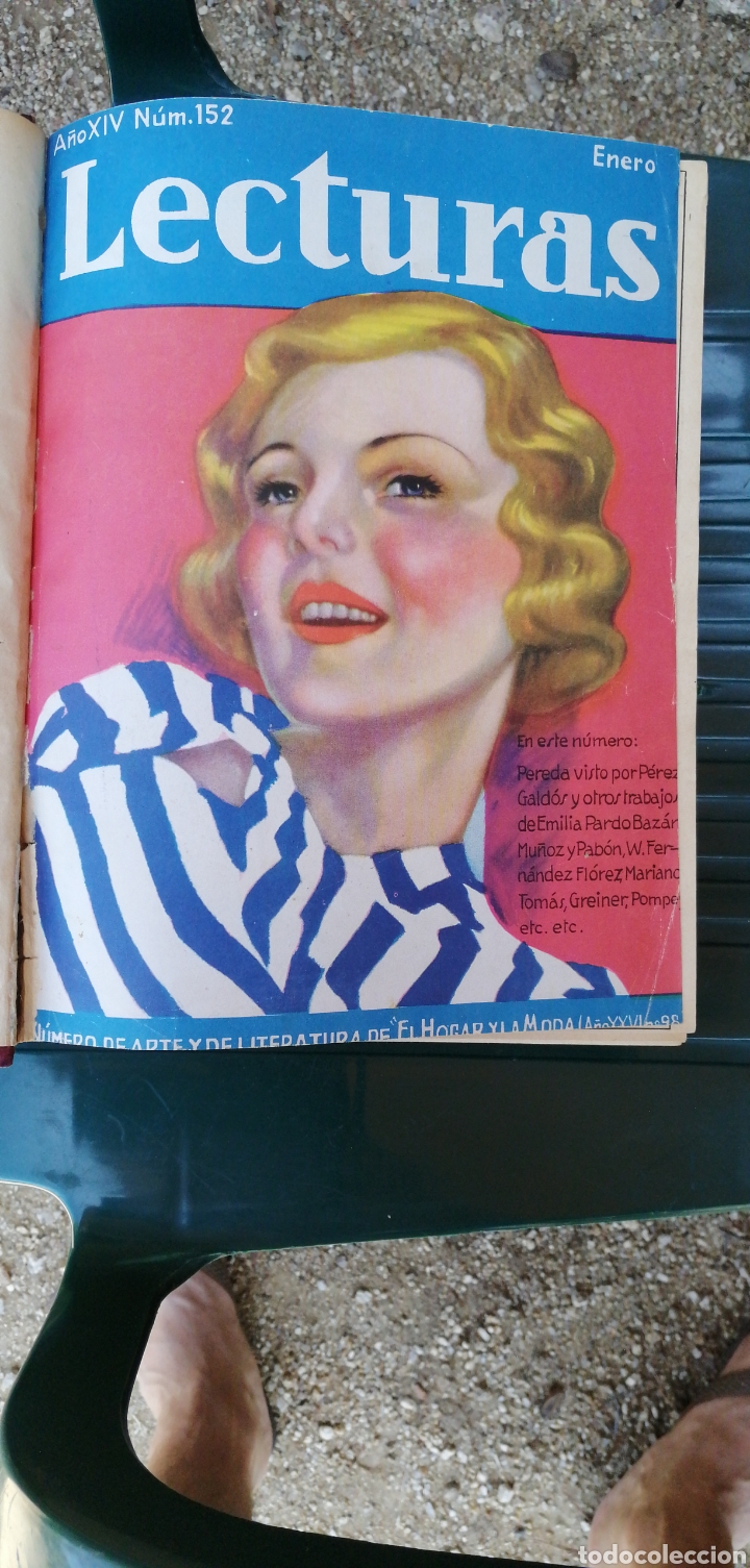 Collection Magazines and Newspapers: Revista LECTURAS a&ntilde;o 1934 completo. In folio holandesa piel.. Publicidad literatura. Cine