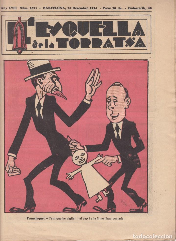 Coleccionismo de revistas y peri&oacute;dicos: L'ESQUELLA DE LA TORRATXA - NUM. 2895 - ANY 1934