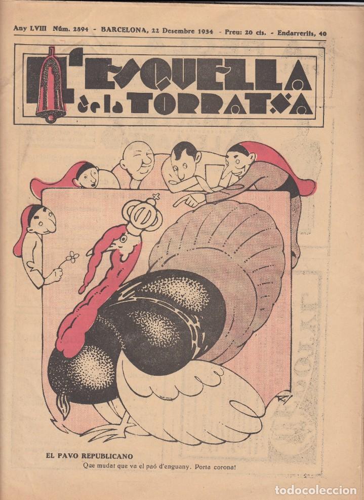 Coleccionismo de revistas y peri&oacute;dicos: L'ESQUELLA DE LA TORRATXA - NUM. 2894 - ANY 1934