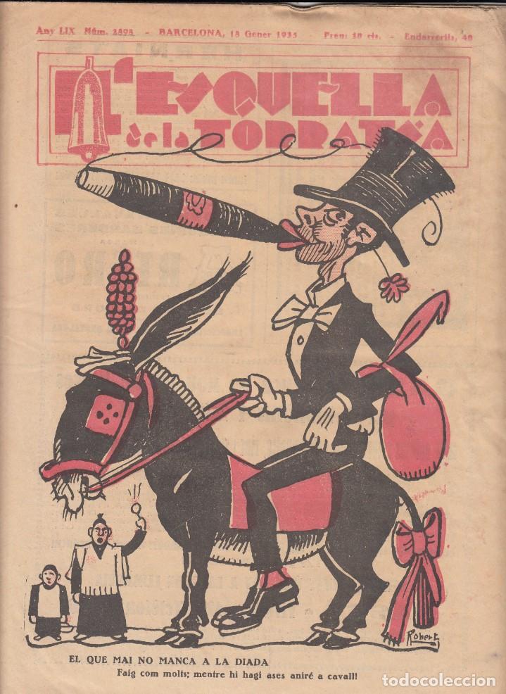 Coleccionismo de revistas y peri&oacute;dicos: L'ESQUELLA DE LA TORRATXA - NUM. 2898 - ANY 1935