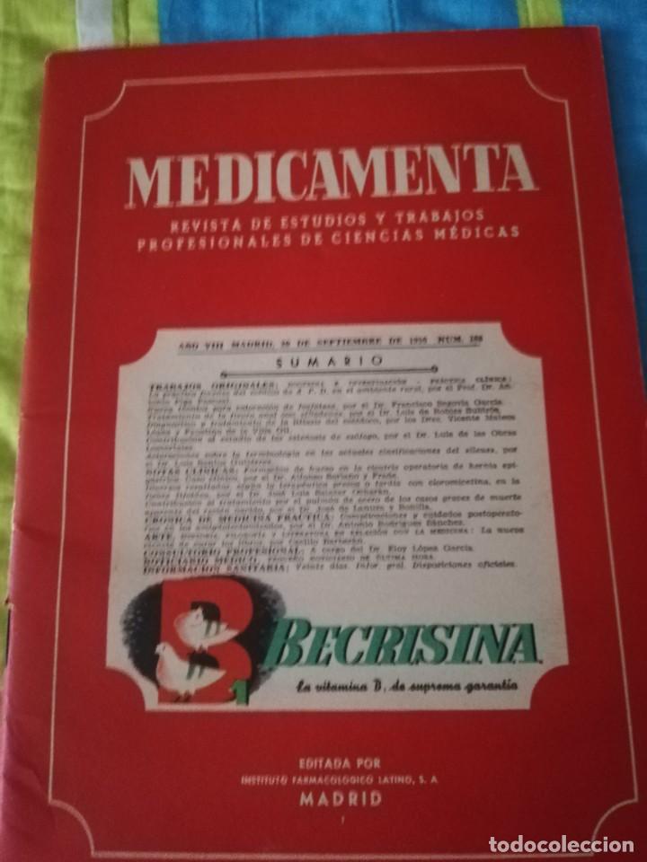 Coleccionismo de revistas y peri&oacute;dicos: MEDICAMENTA REVISTA DE ESTUDIOS Y TRABAJOS PROFESIONALES DE CIENCIAS M&Eacute;DICAS (1950)