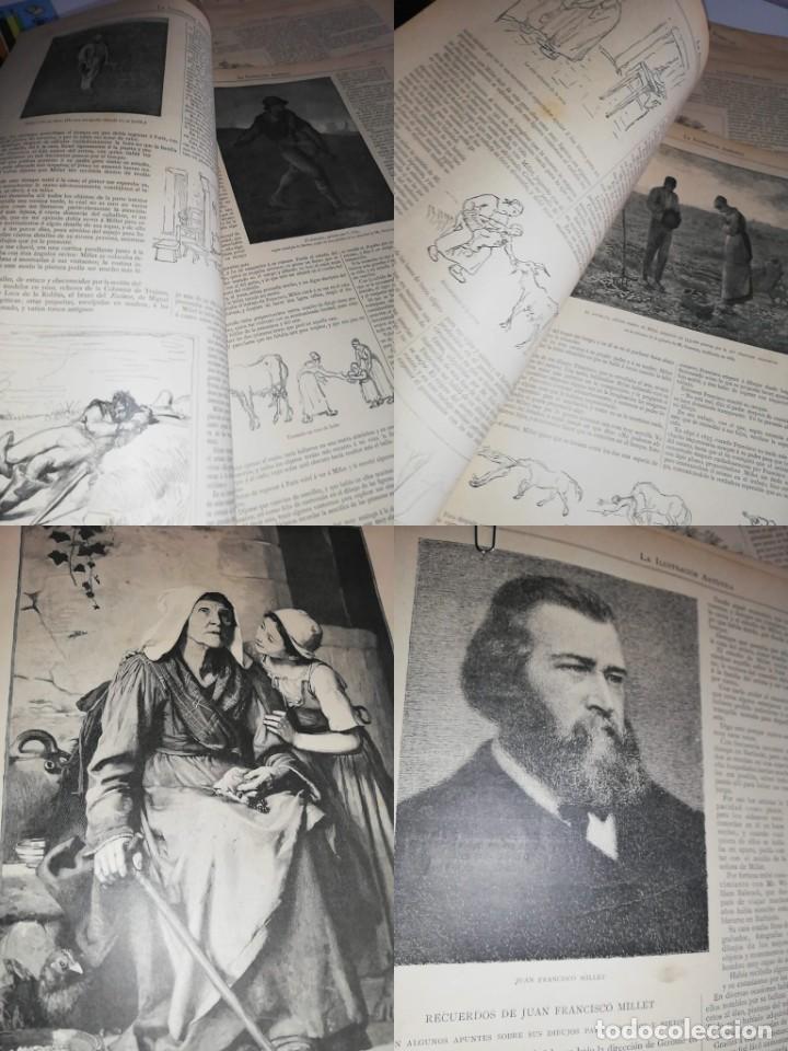 Collezionismo di Riviste e Giornali: Recuerdos de Juan Francisco Millet con apuntes sobre sus dibujos. Art&iacute;culo de revista 1890
