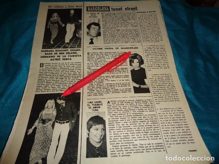 Coleccionismo de Revistas y Peri&oacute;dicos: RECORTE : BARBARA BOUCHET. JULIO IGLESIAS. SALOME. TINA SAINZ. SEMANA, ENERO 1971(#)