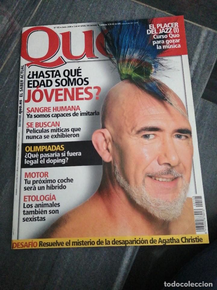 Coleccionismo de revistas y peri&oacute;dicos: Revista QUO N&deg; 105 a&ntilde;o 2004 doping olimpiadas coche h&iacute;brido m&uacute;sica Jazz anuncio radio Pablo Motos