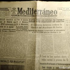 Coleccionismo de Revistas y Periódicos: * MEDITERRÁNEO * DIARIO DE LA FALANGE ESPAÑOLA TRADICIONALISTA Y DE LAS J.O.N.S -AÑO 1957. Lote 285192238
