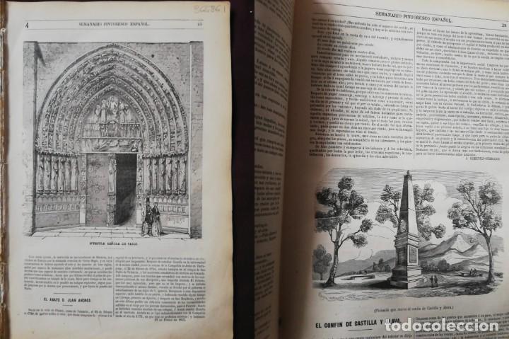 Collezionismo di Riviste e Giornali: SEMANARIO PINTORESCO ESPA&Ntilde;OL: N&ordm;4, 23 Enero 1853. El conf&iacute;n entre Castilla y &Aacute;lava y su monumento