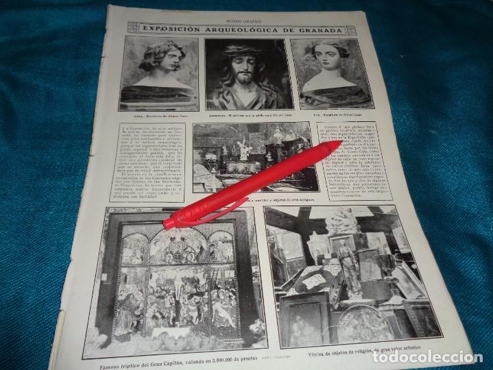 Coleccionismo de Revistas y Peri&oacute;dicos: RECORTE : EXPOSICION ARQUEOLOGICA EN GRANADA. MUNDO GRAFICO, JULIO 1912