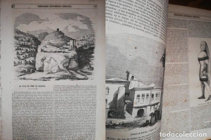 Colecionismo de Revistas e Jornais: SEMANARIO PINTORESCO ESPA&Ntilde;OL: N&ordm;17, 24 abril 1853. La villa de Pe&ntilde;a en Navarra.
