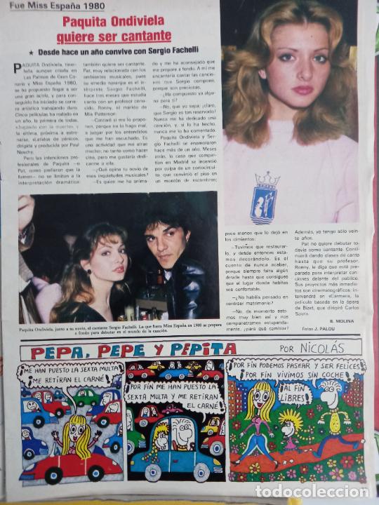 Colecionismo de Revistas e Jornais: PAQUITA ONDIVIELA MISS ESPA&Ntilde;A SERGIO FACHELLI