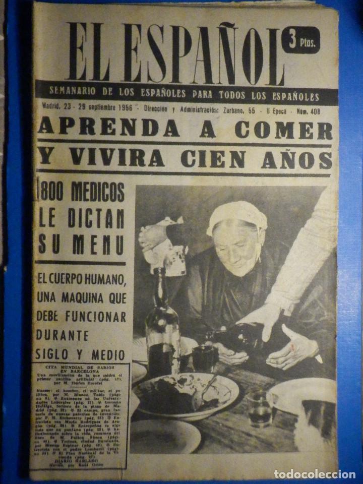 Collectionnisme de Revues et Journaux: Periodico - Semanario - El Espa&ntilde;ol n&ordm; 408 - Septiembre 1956 - Entrepe&ntilde;as, Tortosa, Plan de Vivienda