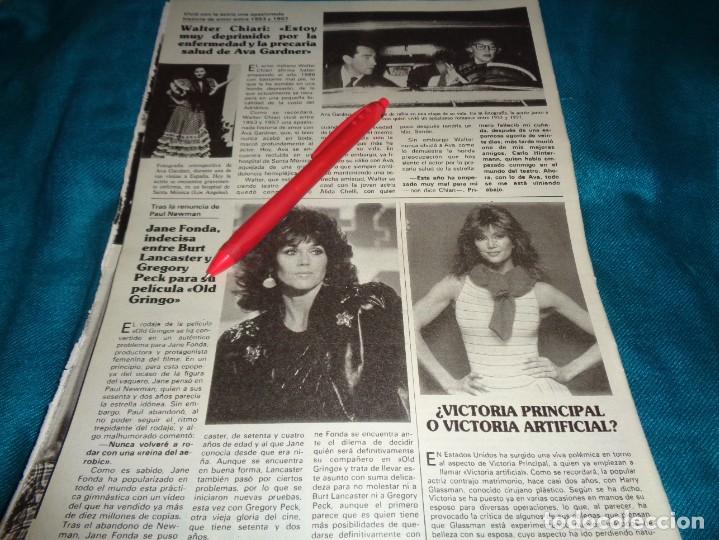 Coleccionismo de Revistas y Peri&oacute;dicos: RECORTE : AVA GARDNER. JANE FONDA. VICTORIA PRINCIPAL. SEMANA, MARZO 1988 (#)