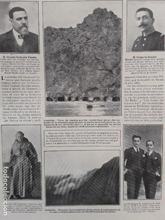 Collectionnisme de Revues et Journaux: OBRAS PUERTO CASTELLON APLECH JAIMINISTA TIBIDABO ORENCIO CITOLER VERANEO SAN SEBASTIAN ALFONSO XIII
