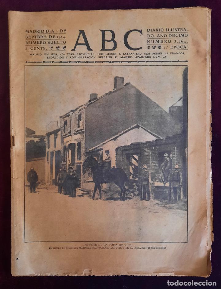 Coleccionismo de Revistas y Peri&oacute;dicos: ABC N⁰ 3364 02-SEPTIEMBRE 1914 - I GUERRA MUNDIAL (VER FOTOS).