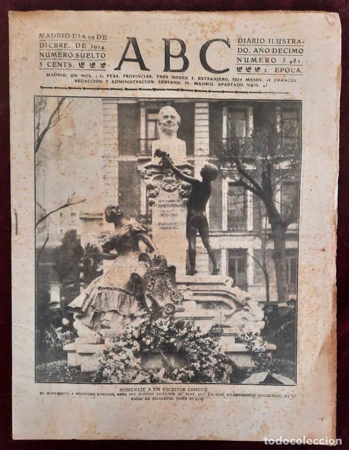 Coleccionismo de Revistas y Peri&oacute;dicos: ABC N⁰ 3481 29-DICIEMBRE-1914 - I GUERRA MUNDIAL (VER FOTOS).