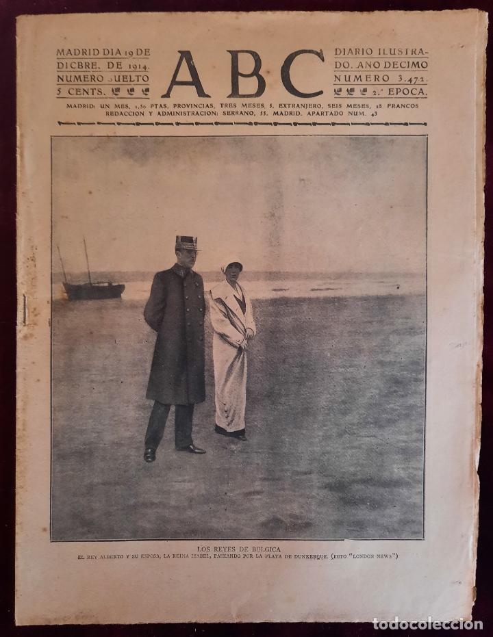 Coleccionismo de Revistas y Peri&oacute;dicos: ABC N⁰ 3472 19-DICIEMBRE-1914 - I GUERRA MUNDIAL (VER FOTOS).