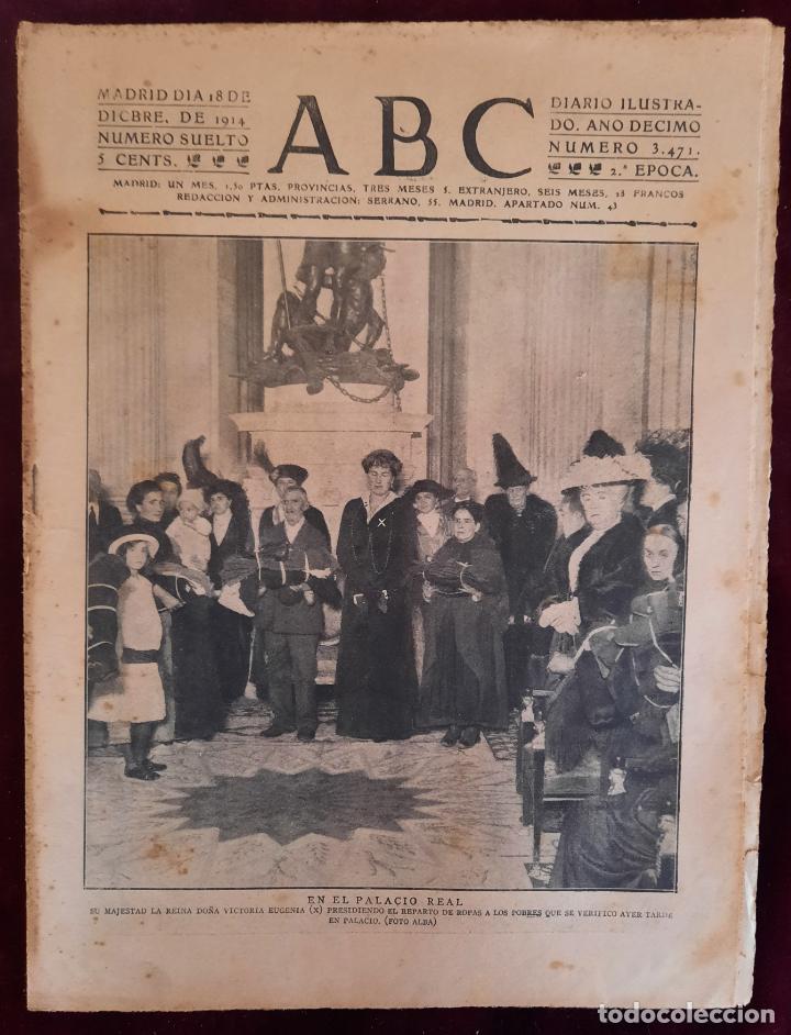Coleccionismo de Revistas y Peri&oacute;dicos: ABC N⁰ 3471 18-DICIEMBRE-1914 - I GUERRA MUNDIAL (VER FOTOS).