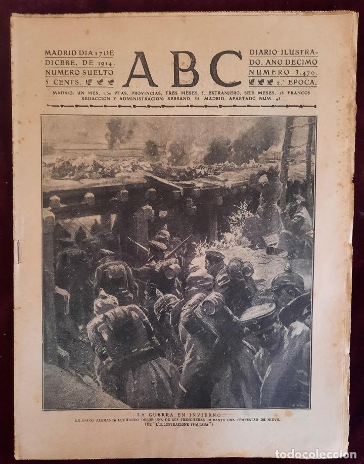 Coleccionismo de Revistas y Peri&oacute;dicos: ABC N⁰ 3470 17-DICIEMBRE-1914 - I GUERRA MUNDIAL (VER FOTOS).
