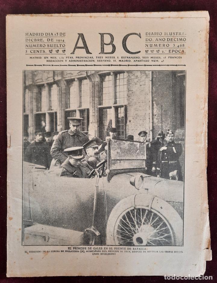 Coleccionismo de Revistas y Peri&oacute;dicos: ABC N⁰ 3468 15-DICIEMBRE-1914 - I GUERRA MUNDIAL (VER FOTOS).