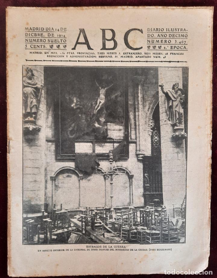 Coleccionismo de Revistas y Peri&oacute;dicos: ABC N⁰ 3467 14-DICIEMBRE-1914 - I GUERRA MUNDIAL (VER FOTOS).
