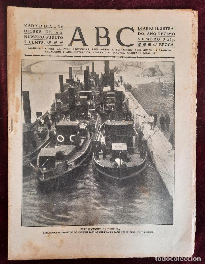 Coleccionismo de Revistas y Peri&oacute;dicos: ABC N⁰ 3457 04-DICIEMBRE-1914 - I GUERRA MUNDIAL (VER FOTOS).