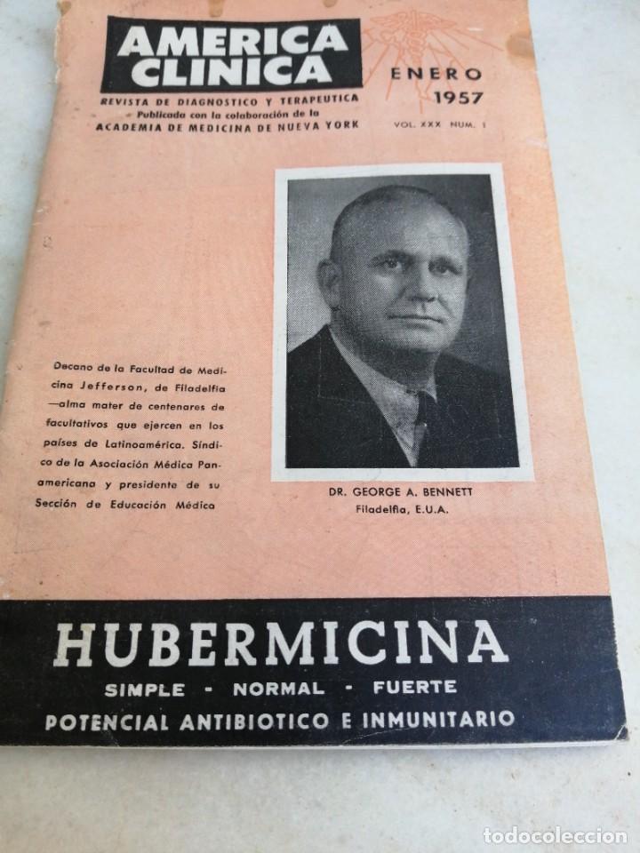 Coleccionismo de revistas y peri&oacute;dicos: Revista AMERICA CLINICA medicina medicamento enero a&ntilde;o 1956
