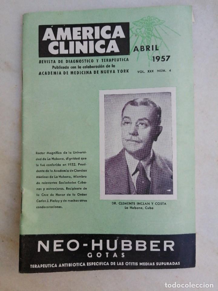 Coleccionismo de revistas y peri&oacute;dicos: Revista AMERICA CLINICA medicina medicamento Abril a&ntilde;o 1957