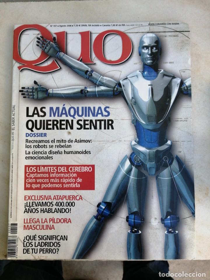 Colecionismo de Revistas e Jornais: Revista QUO N&deg; 107 las m&aacute;quinas humanoides robots p&iacute;ldora masculina