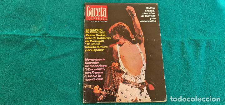 Coleccionismo de Revistas y Peri&oacute;dicos: REVISTA GACETA ILUSTRADA N&ordm; 924 (26 JUNIO 1974) ROLLING STONES