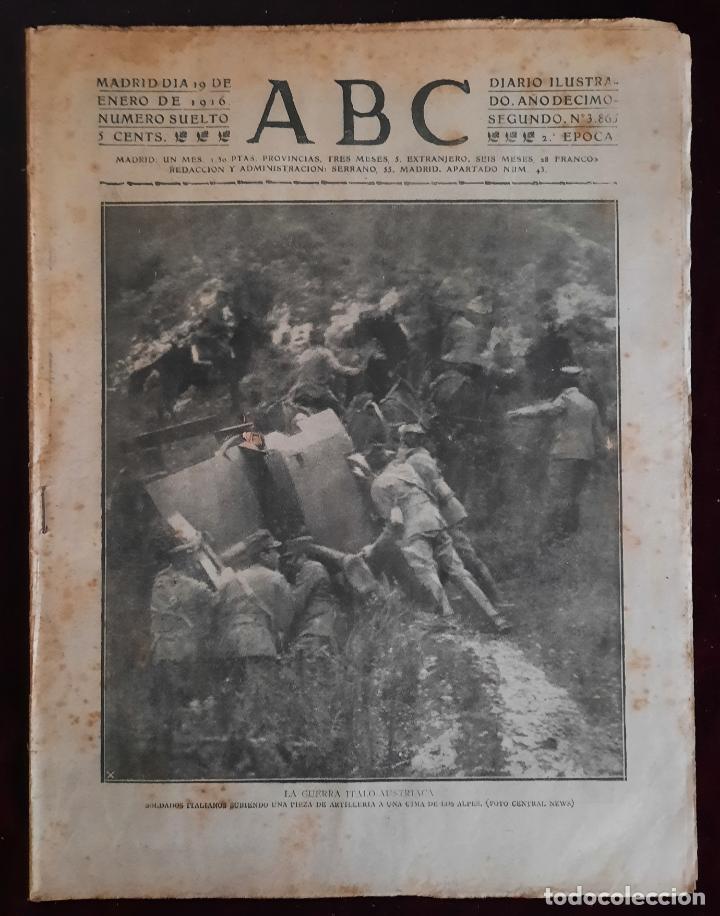 Coleccionismo de Revistas y Peri&oacute;dicos: ABC N⁰ 3865 19-ENERO-1916 - I GUERRA MUNDIAL (VER FOTOS).