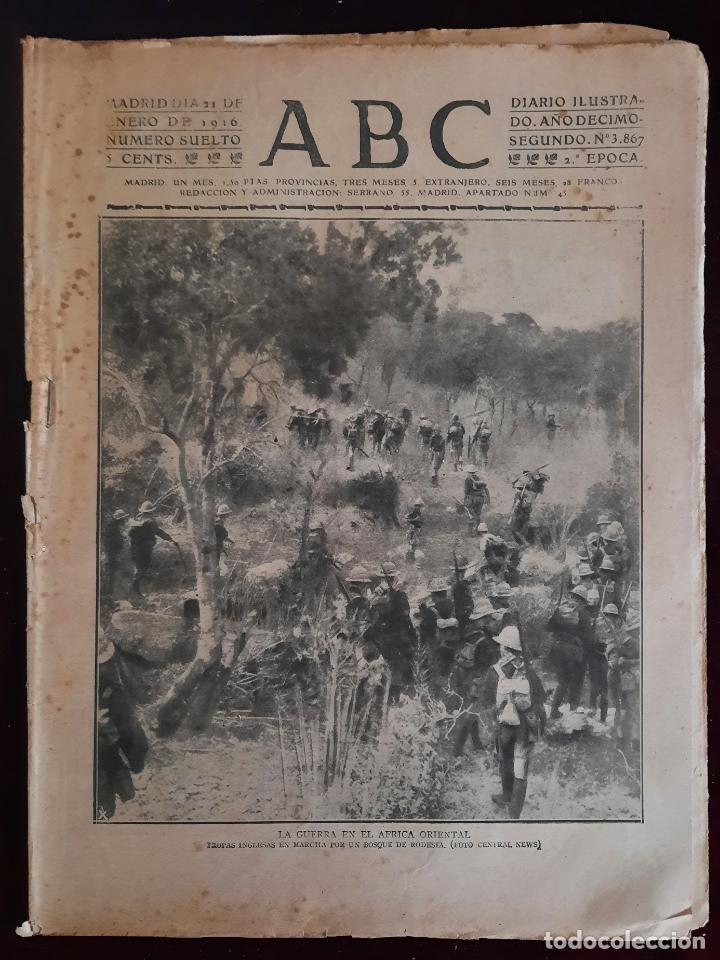 Coleccionismo de Revistas y Peri&oacute;dicos: ABC N⁰ 3867 21-ENERO-1916 - I GUERRA MUNDIAL (VER FOTOS).