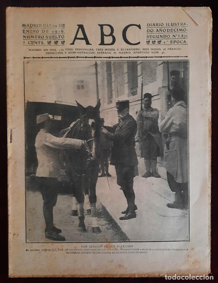 Coleccionismo de Revistas y Peri&oacute;dicos: ABC N⁰ 3870 24-ENERO-1916 - I GUERRA MUNDIAL (VER FOTOS).
