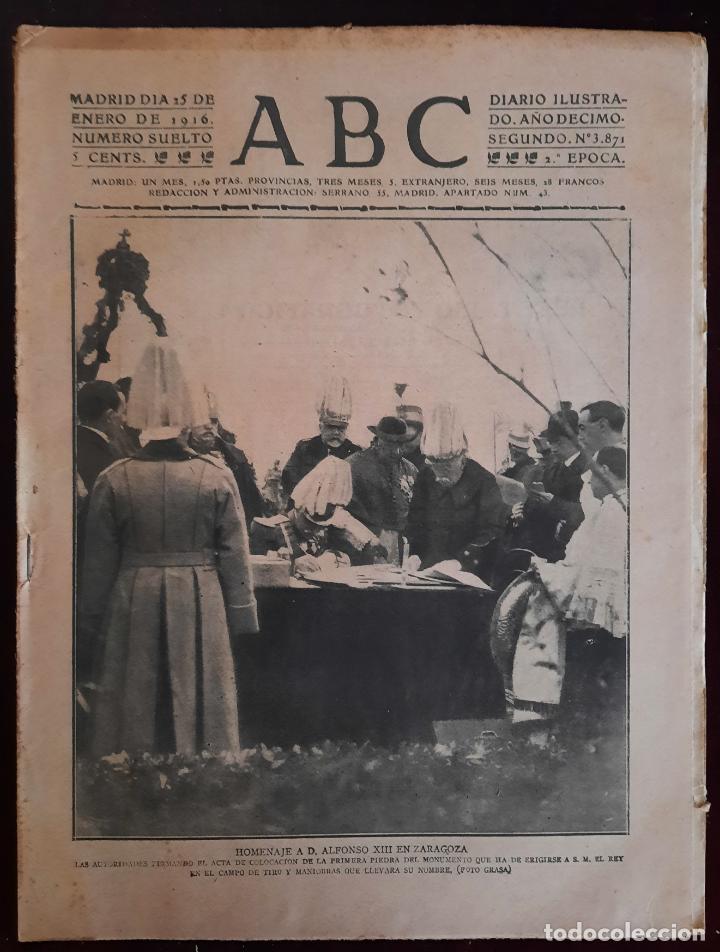 Coleccionismo de Revistas y Peri&oacute;dicos: ABC N⁰ 3871 25-ENERO-1916 - I GUERRA MUNDIAL (VER FOTOS).