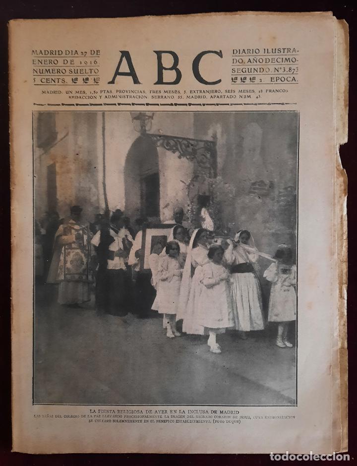 Coleccionismo de Revistas y Peri&oacute;dicos: ABC N⁰ 3873 27-ENERO-1916 - I GUERRA MUNDIAL (VER FOTOS).