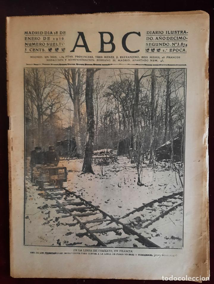 Coleccionismo de Revistas y Peri&oacute;dicos: ABC N⁰ 3874 28-ENERO-1916 - I GUERRA MUNDIAL (VER FOTOS).