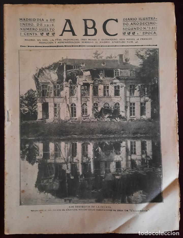 Coleccionismo de Revistas y Peri&oacute;dicos: ABC N⁰ 3855 09-ENERO-1916 - I GUERRA MUNDIAL (VER FOTOS).