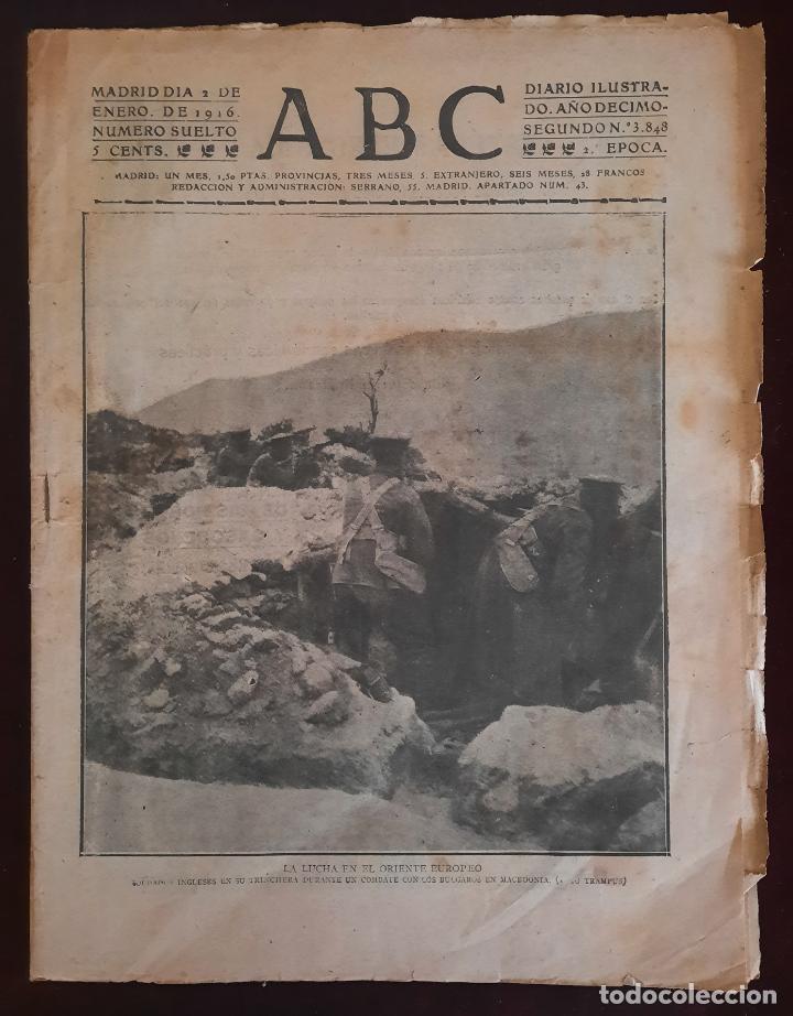 Coleccionismo de Revistas y Peri&oacute;dicos: ABC N⁰ 3848 02-ENERO-1916 - I GUERRA MUNDIAL (VER FOTOS).