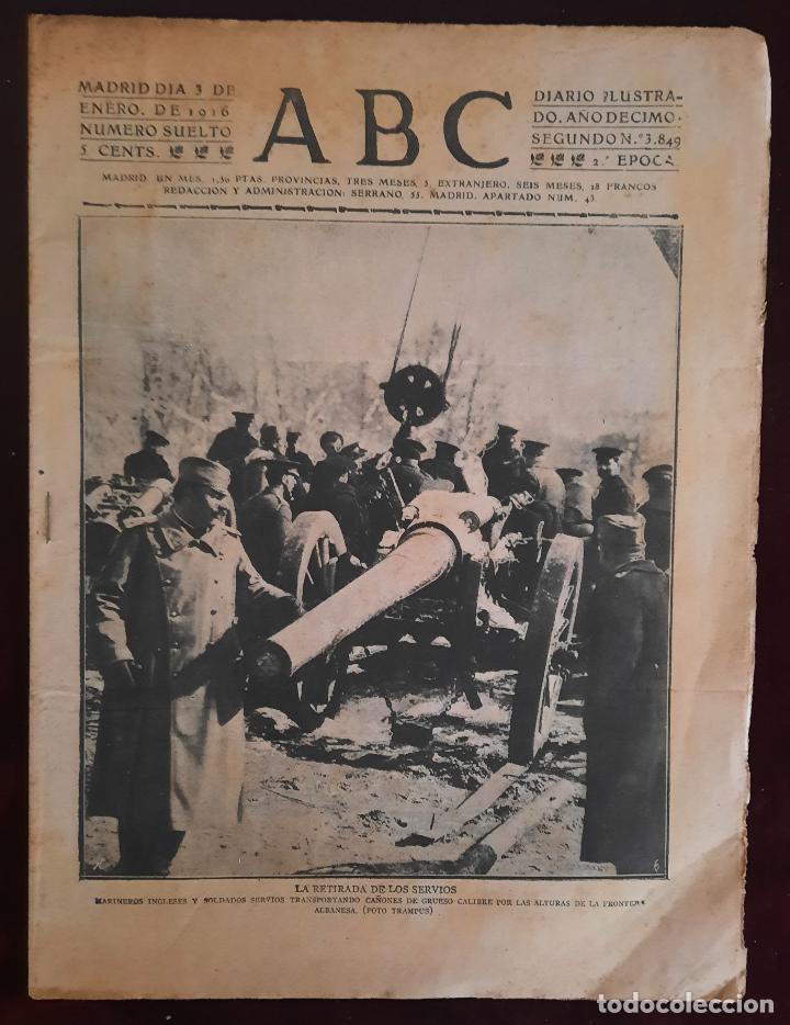 Coleccionismo de Revistas y Peri&oacute;dicos: ABC N⁰ 3849 03-ENERO-1916 - I GUERRA MUNDIAL (VER FOTOS).