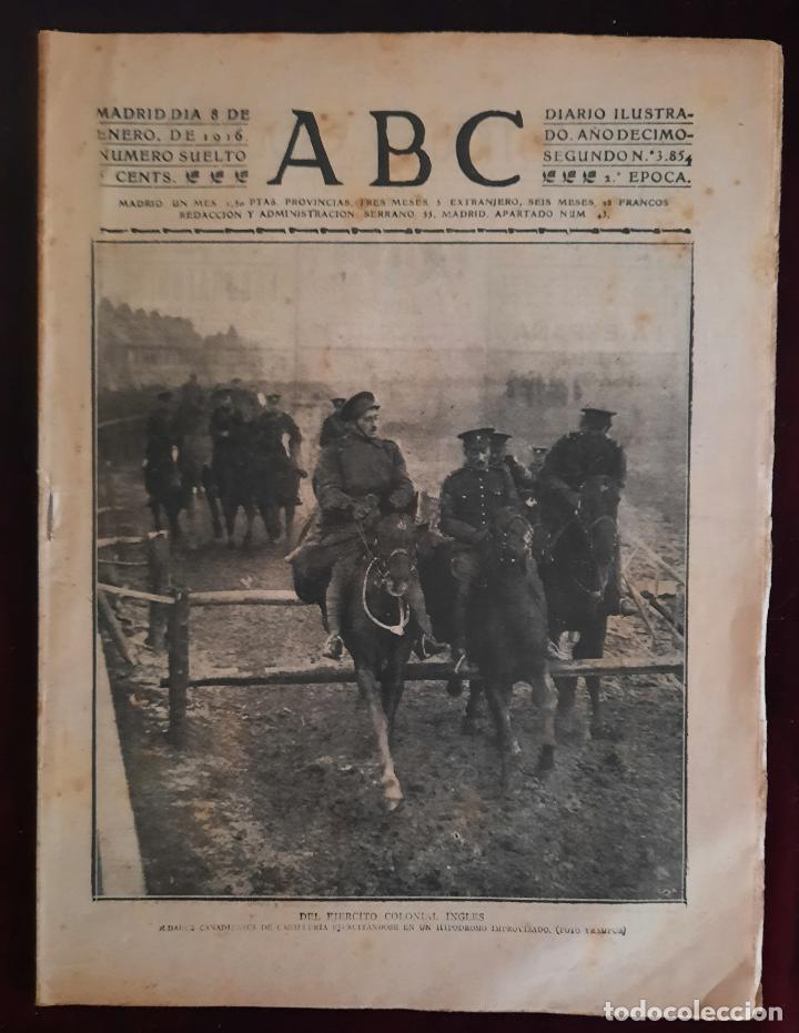 Coleccionismo de Revistas y Peri&oacute;dicos: ABC N⁰ 3854 08-ENERO-1916 - I GUERRA MUNDIAL (VER FOTOS).