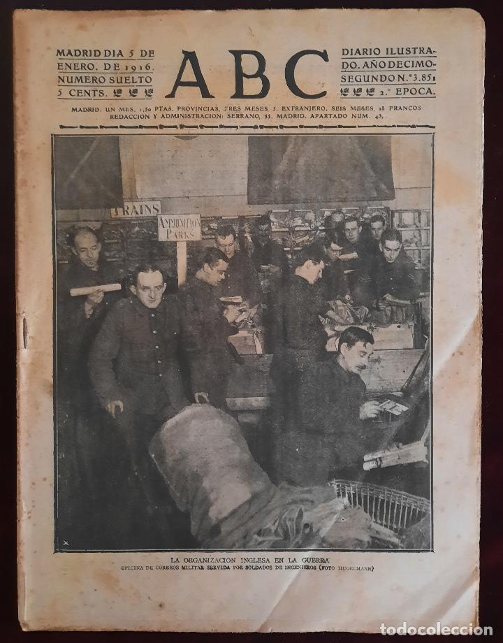 Coleccionismo de Revistas y Peri&oacute;dicos: ABC N⁰ 3851 05-ENERO-1916 - I GUERRA MUNDIAL (VER FOTOS).