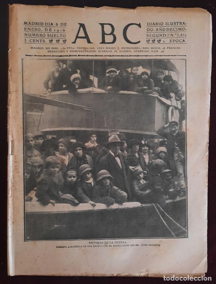 Coleccionismo de Revistas y Peri&oacute;dicos: ABC N⁰ 3852 06-ENERO-1916 - I GUERRA MUNDIAL (VER FOTOS).