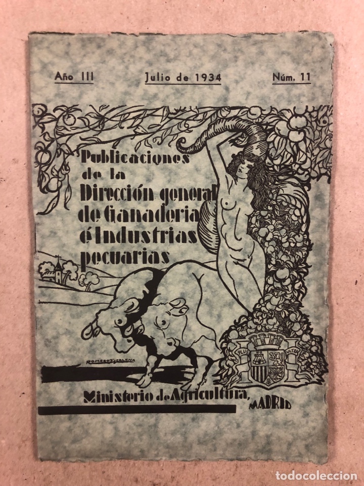 Coleccionismo de Revistas y Peri&oacute;dicos: PUBLICACIONES DE LA DIRECCI&Oacute;N GENERAL DE GANADER&Iacute;AS E INDUSTRIAS PECUARIAS N&deg; 11 (1934).