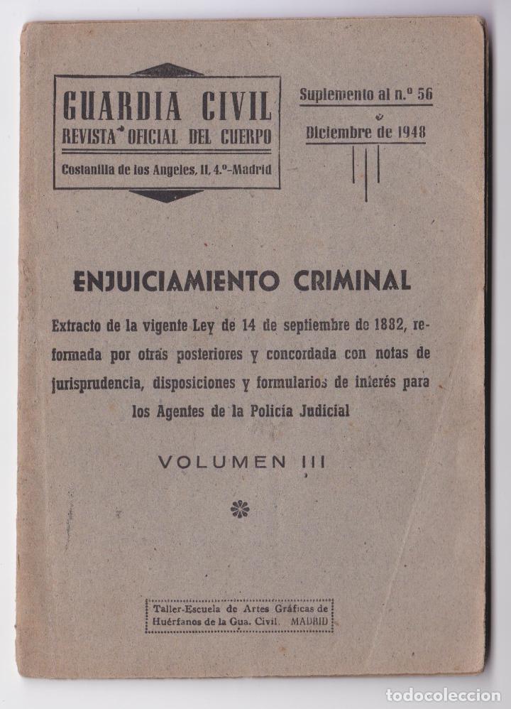 Coleccionismo de Revistas y Peri&oacute;dicos: GUARDIA CIVIL &ndash; REVISTA OFICIAL DEL CUERPO &ndash; SUPLEMENTO AL N&ordm;56 &ndash; DICIEMBRE 1948